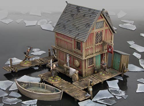Warhammer Lord Of The Rings Laketown House Ideal For Malifaux 