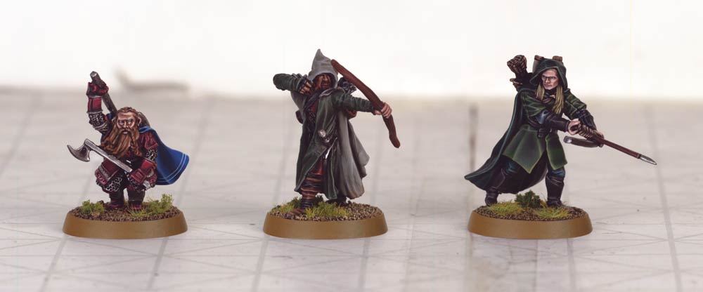 The Three Hunters Gimili, Legolas, Aragorn Lord of the Rings Games Workshop