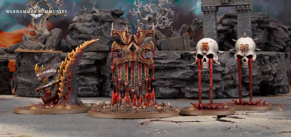 set of 2 Warhammer 40k/Age of Sigma Skull Alter 