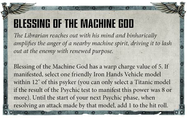 iron hands codex rules