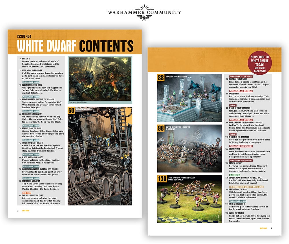 White Dwarf #455 Aug 2020 Warhammer 40K Age of Sigmar Games Workshop Magazine