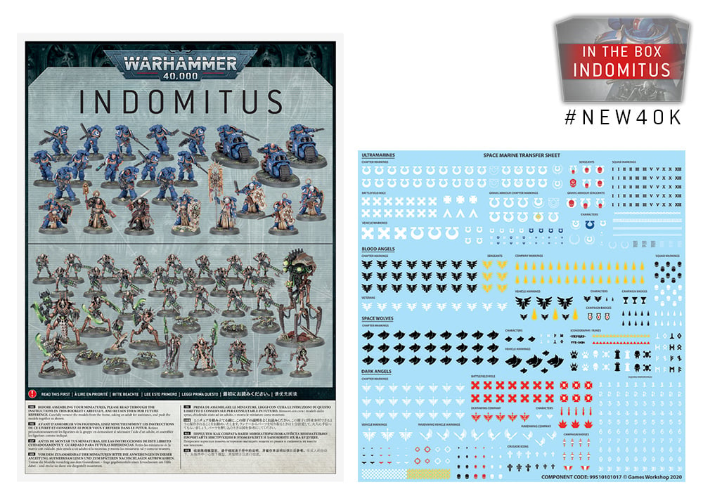 Indomitus Ultramarines Transfer Sheet Warhammer 40k 