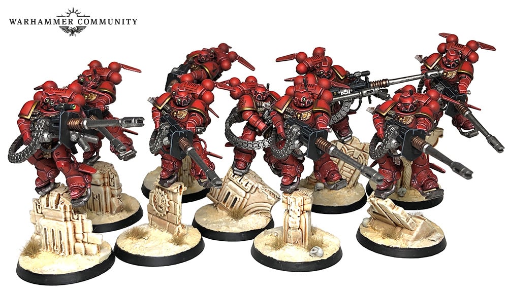 Painted Blood Angels Units 