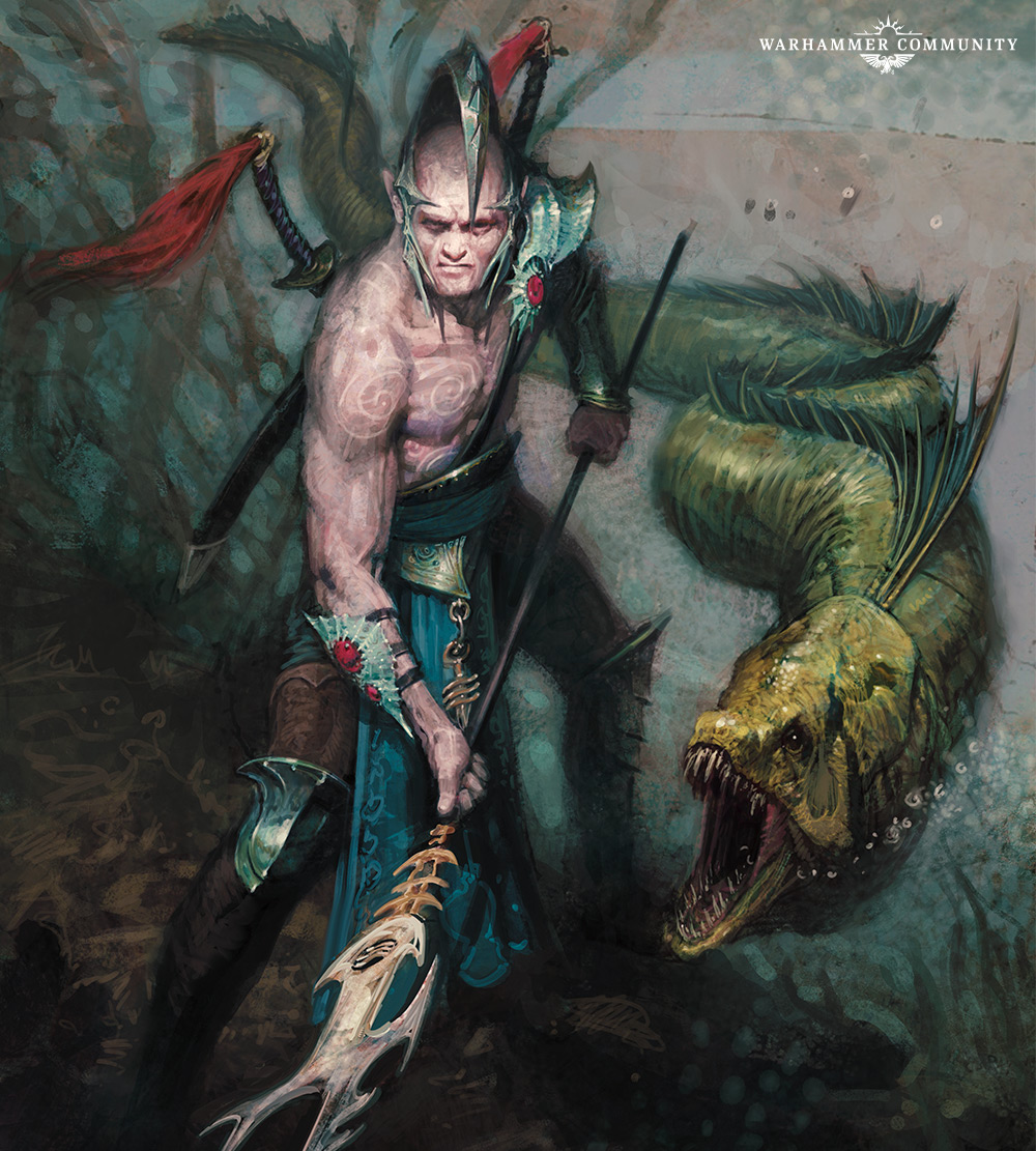 Warhammer AOS Akhelian Thrallmaster Idoneth Deepkin Fury of the Deep