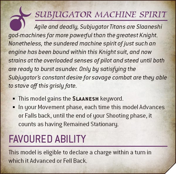 Subjugator Machine Spirit