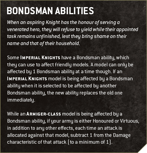 Bondsman Abilities