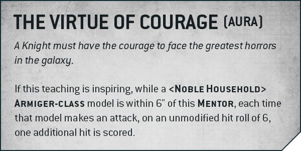 The virtue of courage new rule 