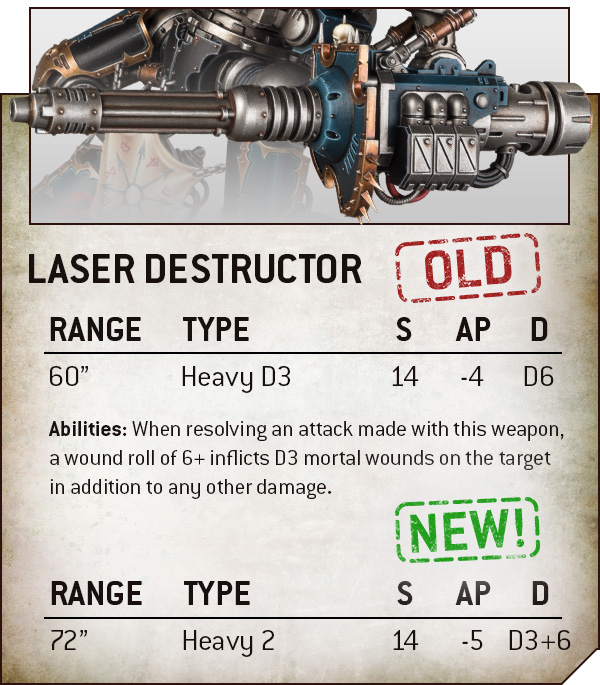 Laser Destructor upgrades