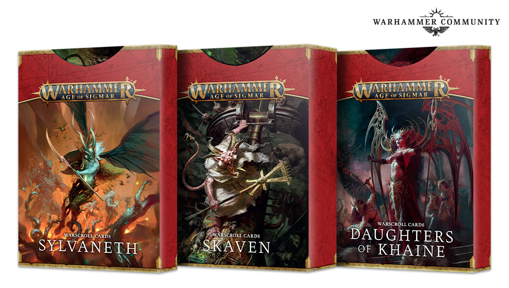 Warscroll Cards – Sylvaneth, Skaven, and Daughters of Khaine